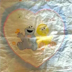 Vintage  Sesame Street Baby Blanket Retro Used great condition 80s